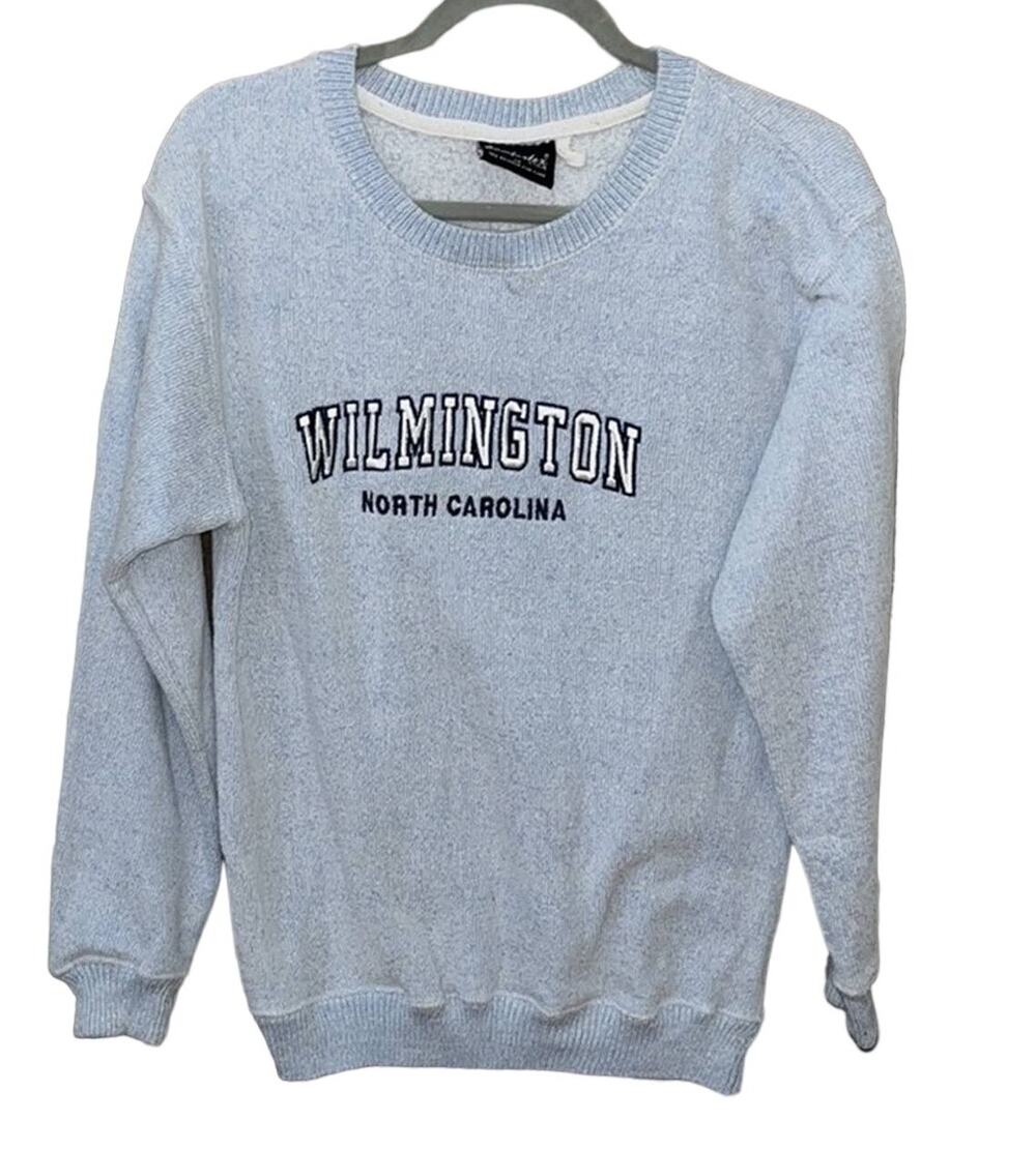 Wilmington North Carolina Soft Comfortex USA Light Blue Crewneck Sweatshirt-Med